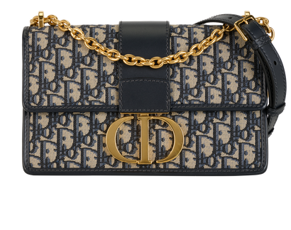 30 Montaigne, &pound;1,400, Handbags, Blue, Canvas, Front view